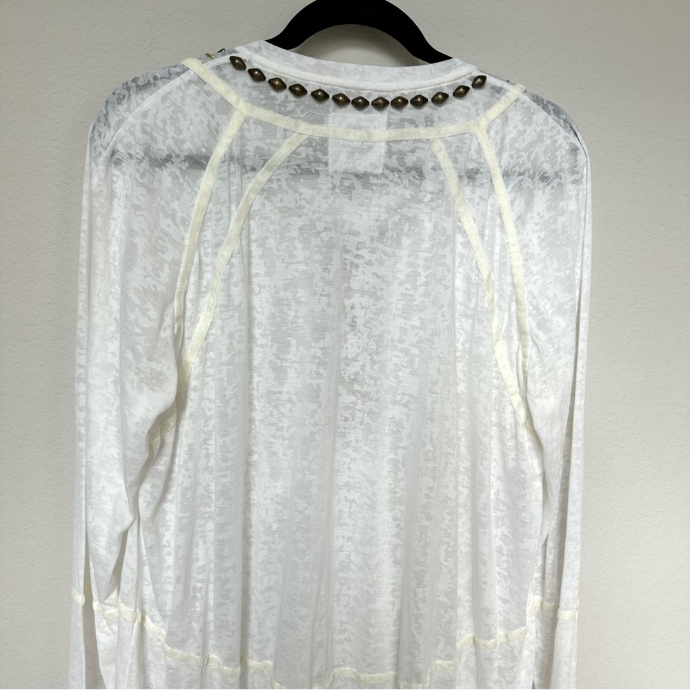 Double D Ranch Sheer Embellished and Beaded Long Sleeve Tunic 1X - Picture 5 of 12